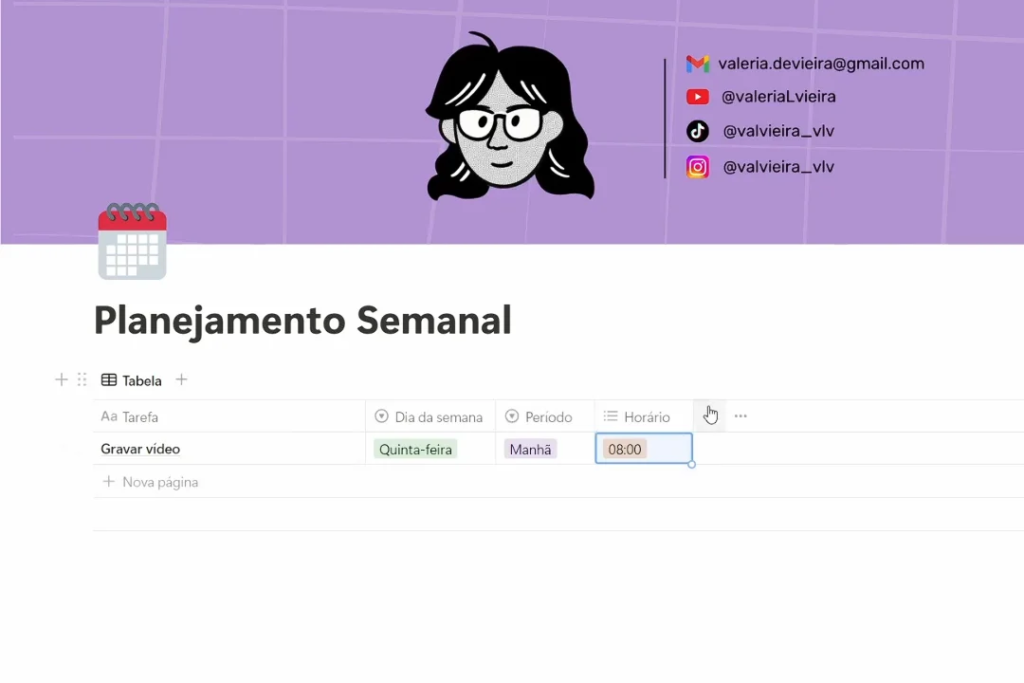 Passo 2: screenshot das propriedades configuradas